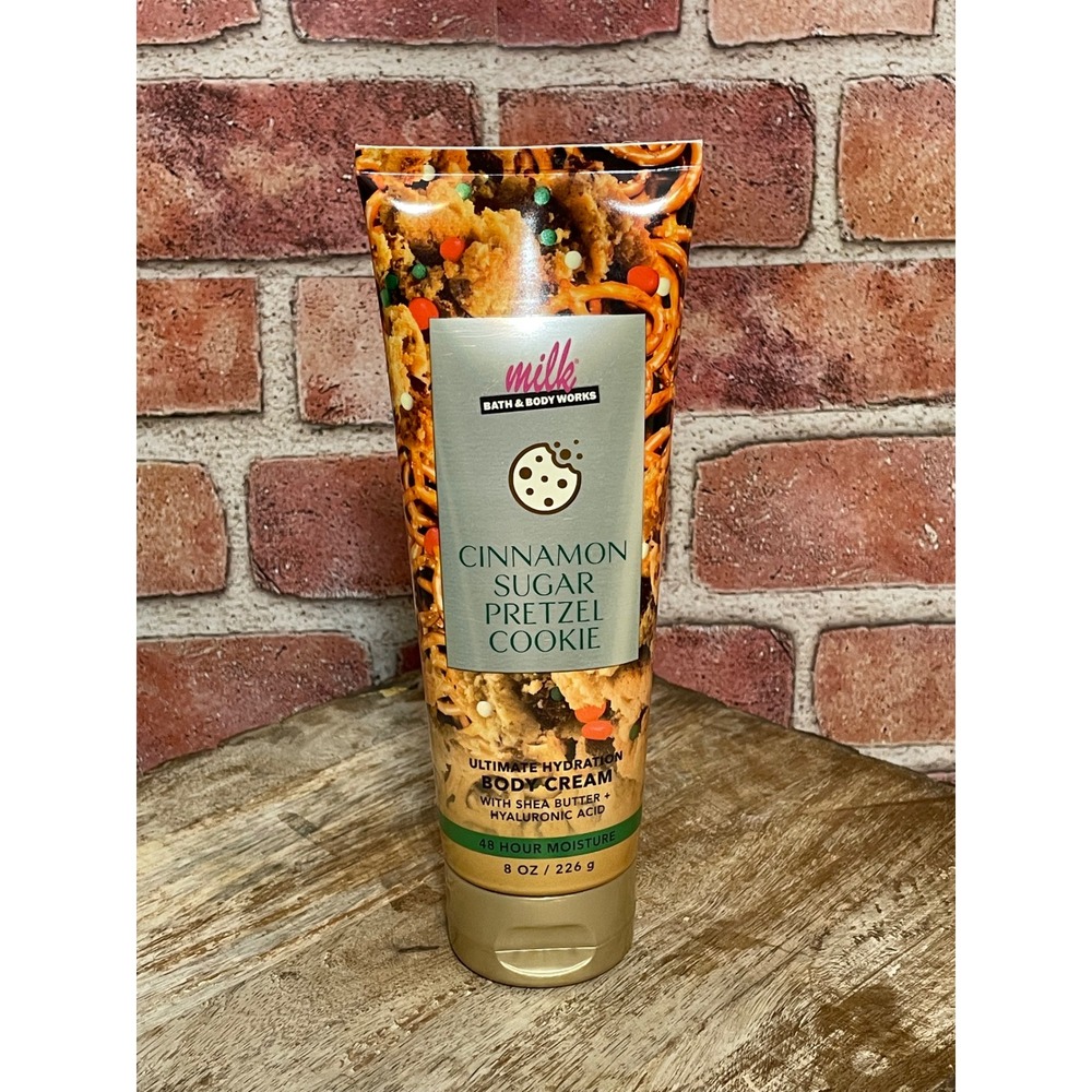 Bath & Body Cinnamon Sugar Pretzel Cookie Body Cream 8 oz Ultimate Hydration